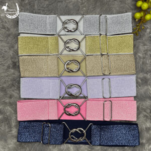 Elastic Belt With Buckle Cirlcle For Equestrian